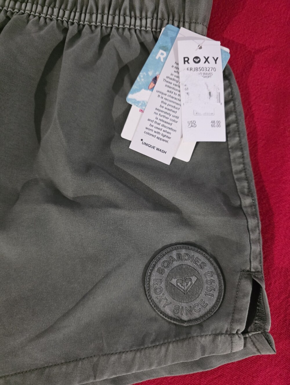 Roxy Women’s Olive Green Board Shorts - Picture 3 of 4